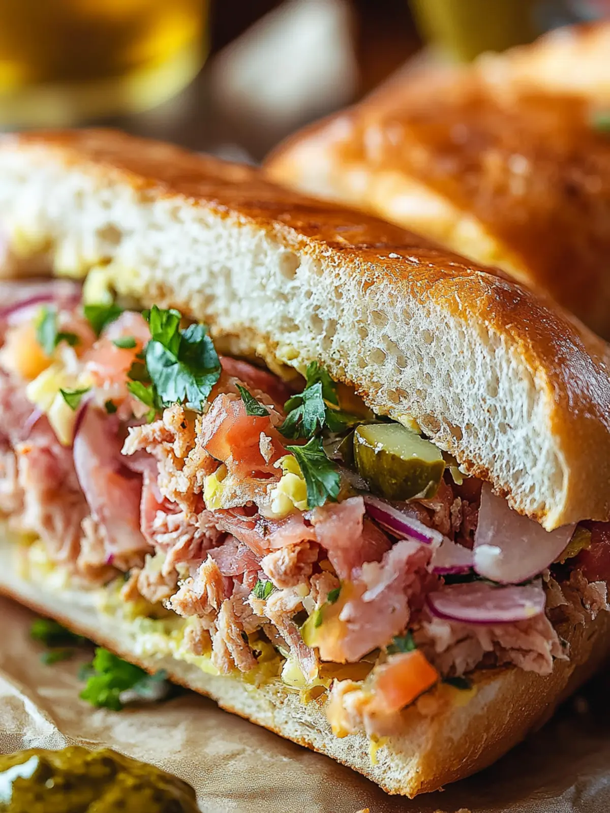Cuban Chopped Grinder Sandwich: A Hearty Flavor Explosion 2 Cuban Chopped Grinder Sandwich