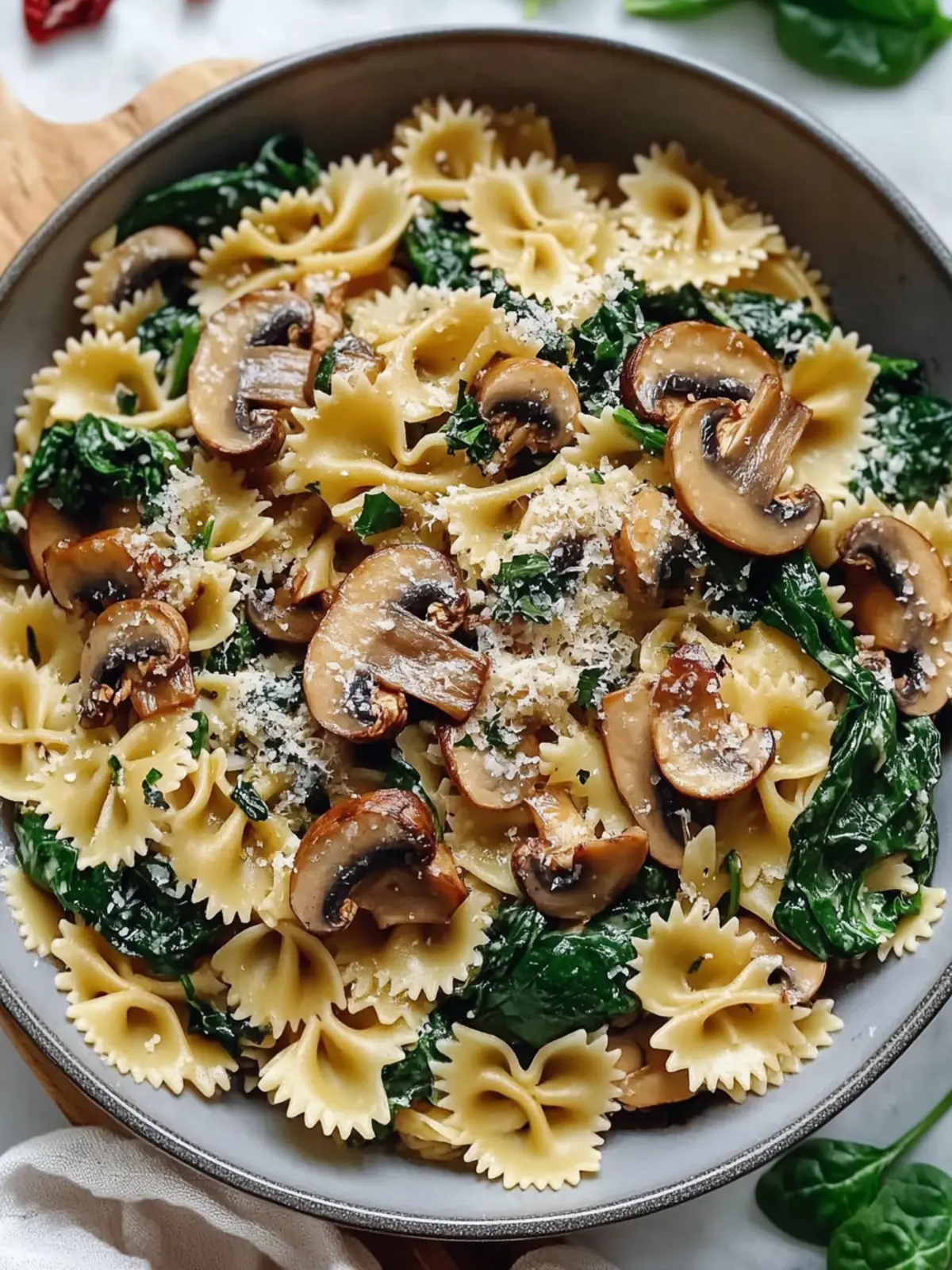 Creamy Spinach Mushroom Pasta That's Ready in 25 Minutes 5 Spinach Mushroom Pasta