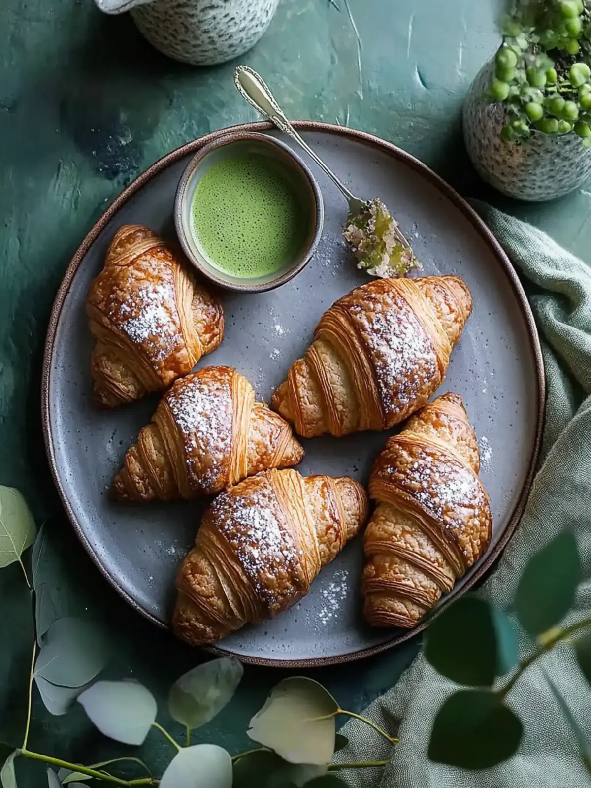 Irresistible Matcha Croissants with Almond Bliss Filling 5 Matcha Croissants