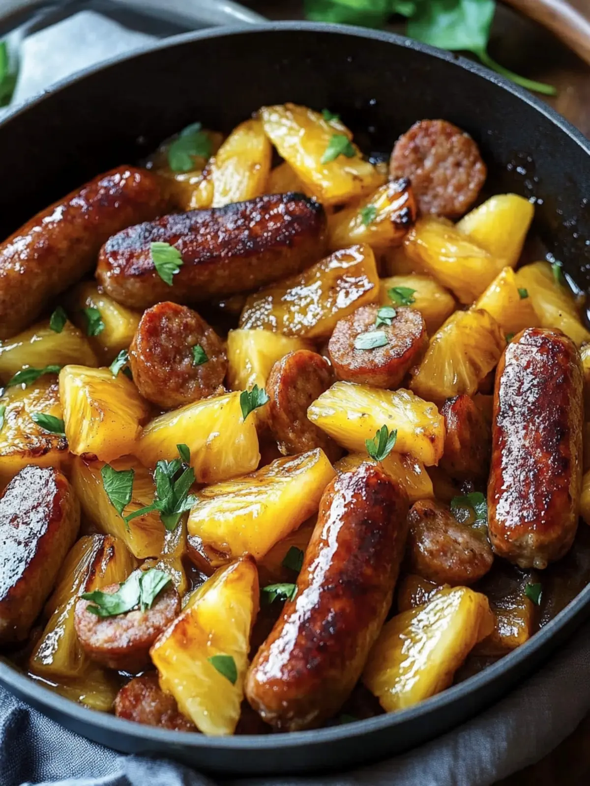 Pineapple Brown Sugar Sausage Skillet: Sweet & Savory Bliss 4 Pineapple Brown Sugar Sausage Skillet