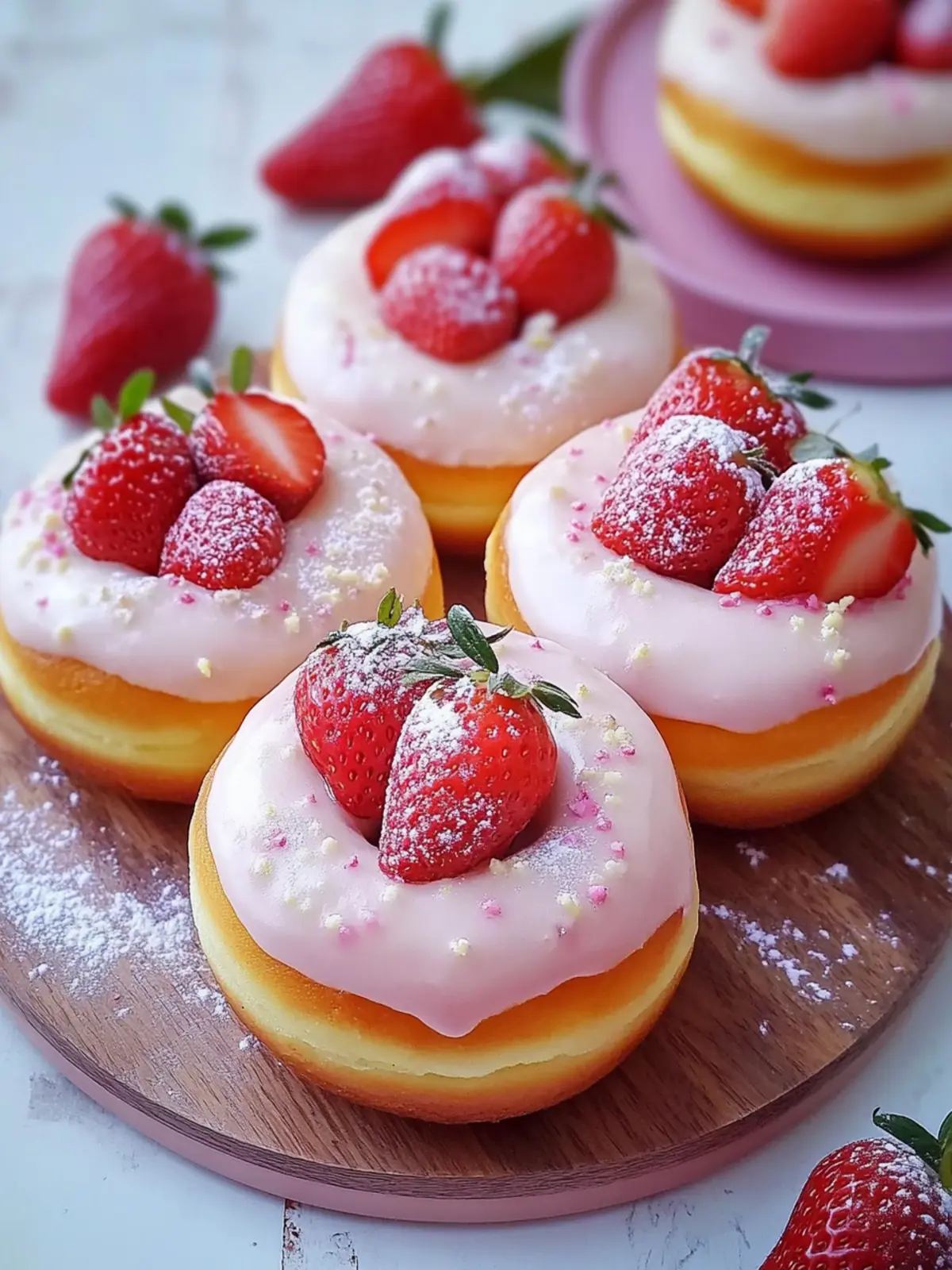 Delicious Strawberry Cream-Filled Doughnuts You Can Make at Home 2 Strawberry Cream-Filled Doughnuts