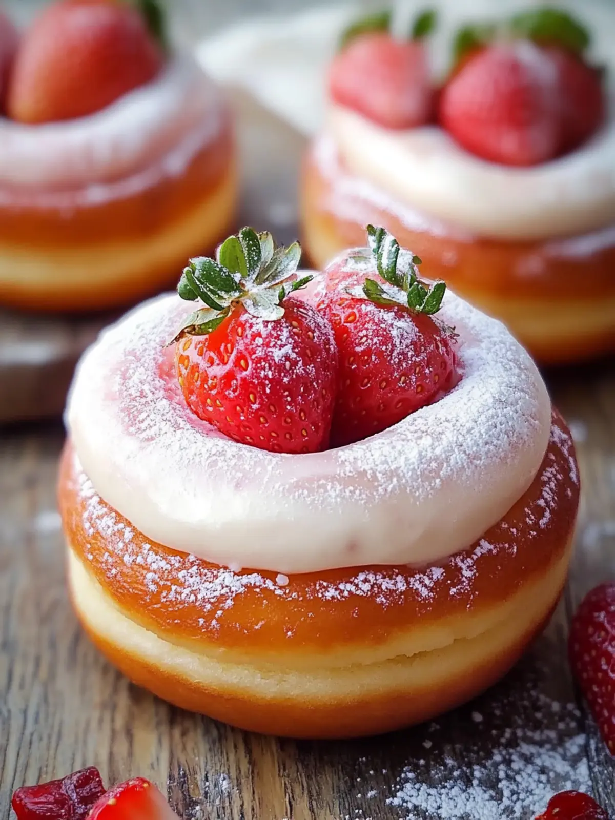 Delicious Strawberry Cream-Filled Doughnuts You Can Make at Home 3 Strawberry Cream-Filled Doughnuts