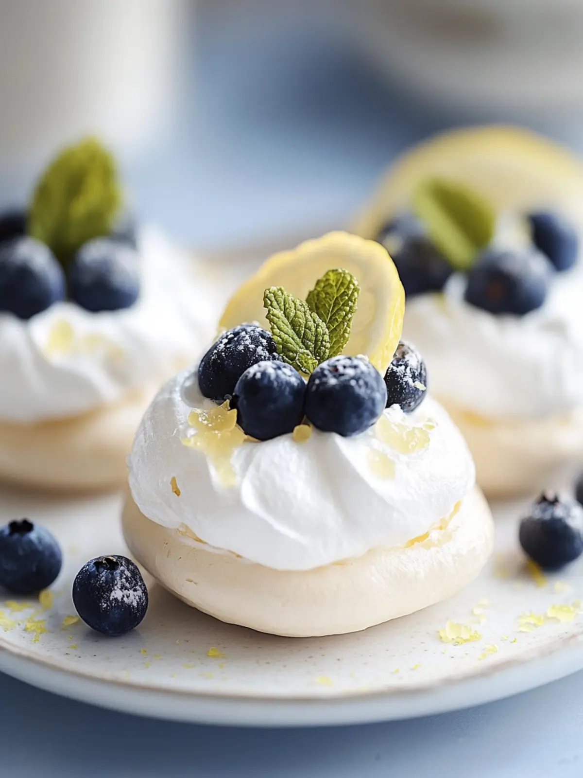 Delicious Mini Lemon Blueberry Pavlovas for Sweet Moments 3 Mini Lemon Blueberry Pavlovas