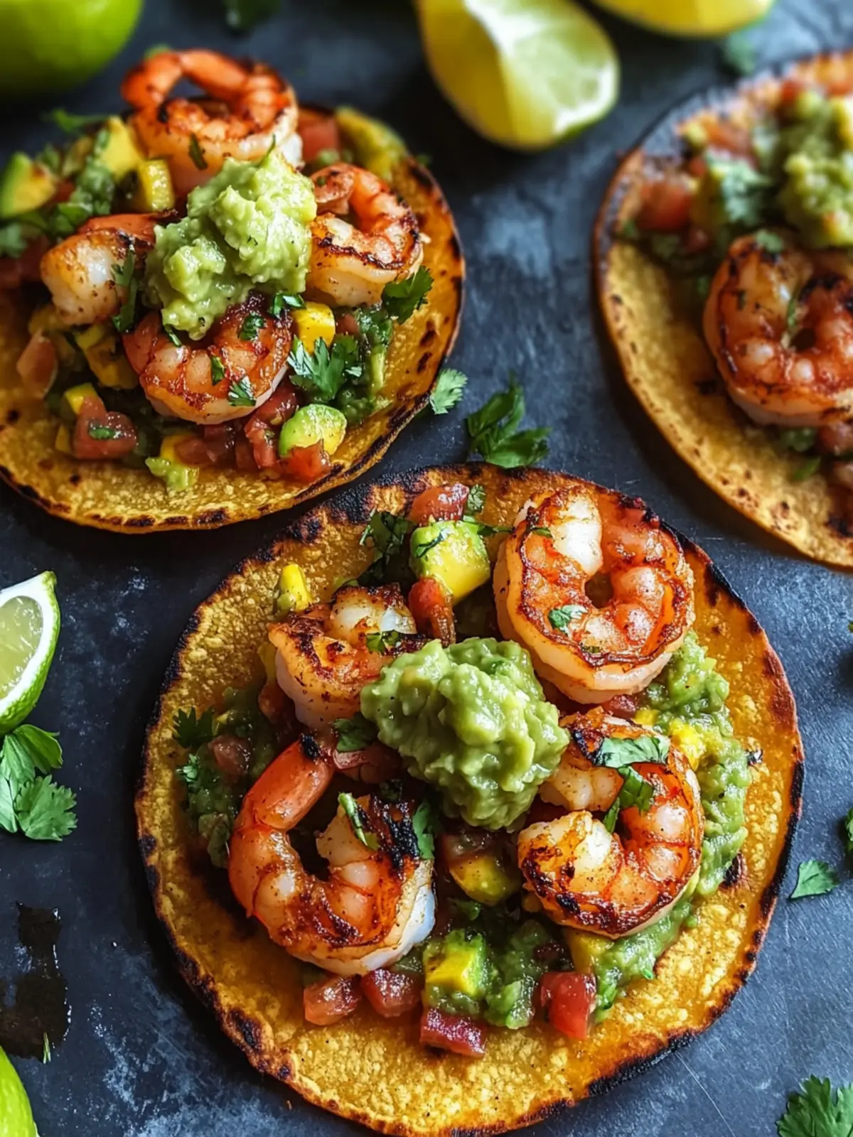 Savory Shrimp Tostadas with Guac & Fresh Salsa Bliss 2 Shrimp Tostadas with Guac & Fresh Salsa