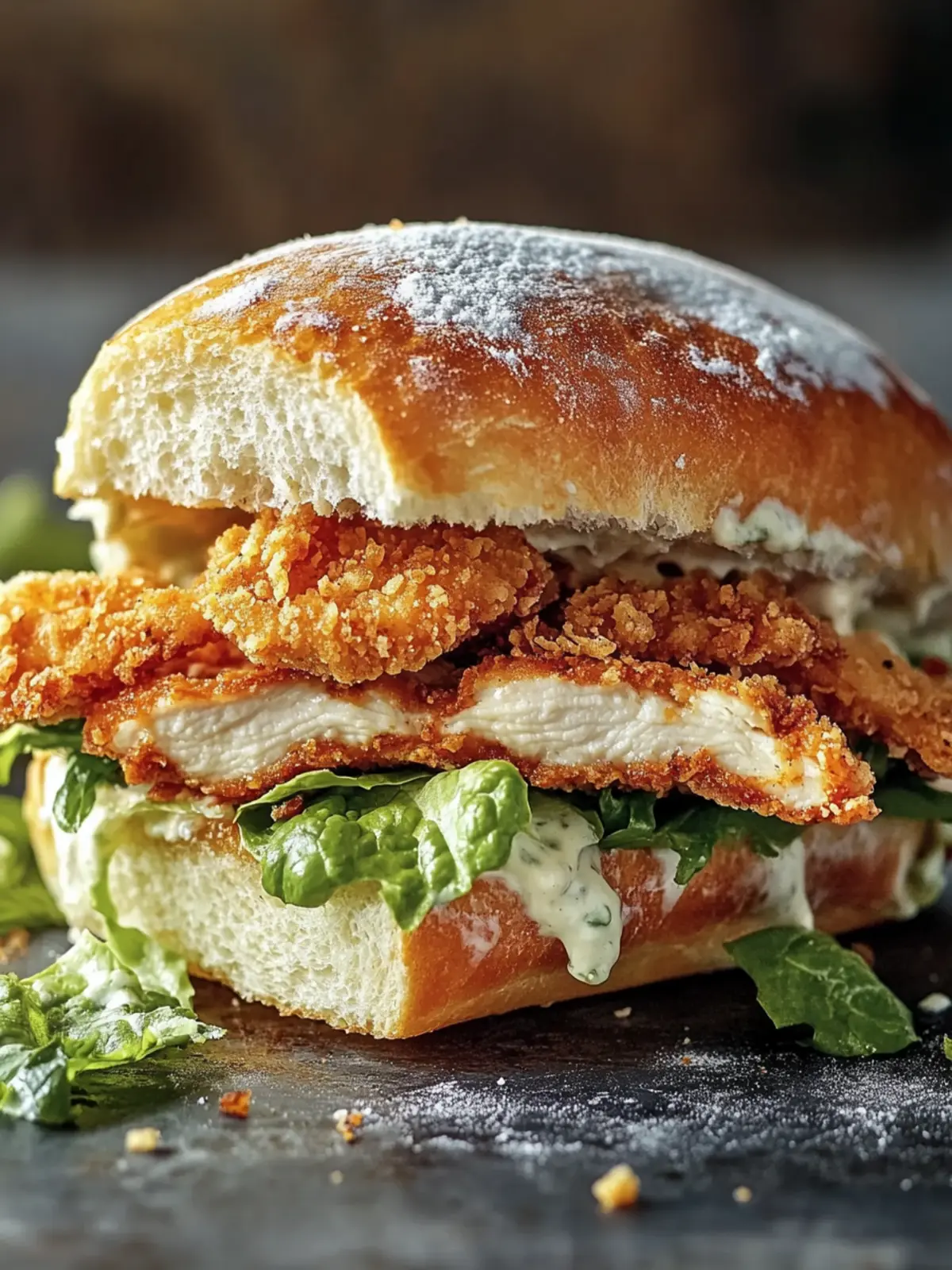 Crispy Chicken Caesar Sandwich You’ll Love for Lunch Today 4 Crispy Chicken Caesar Sandwich