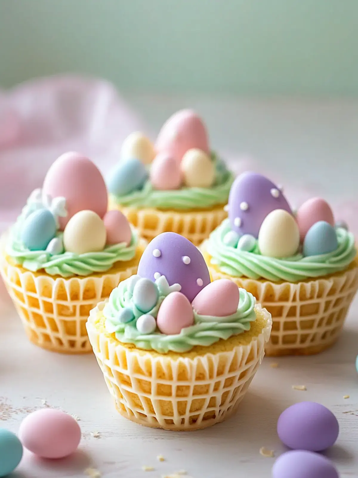 Easter Basket Sugar Cookie Cups – Customize Your Sweet Treats! 4 Easter Basket Sugar Cookie Cups