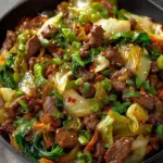 Savory Asian-Inspired Beef & Cabbage Skillet in 30 Minutes 9 Asian-Inspired Beef & Cabbage Skillet