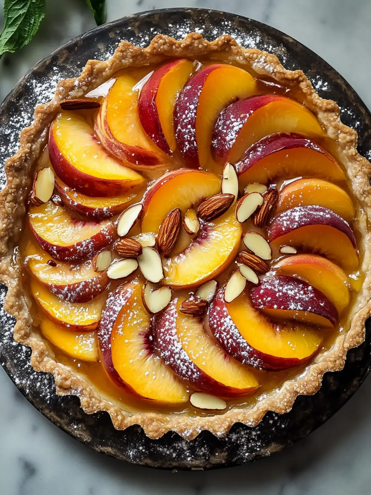 Roasted Peach and Almond Breakfast Tart for a Sweet Morning Treat 2 Roasted Peach and Almond Breakfast Tart