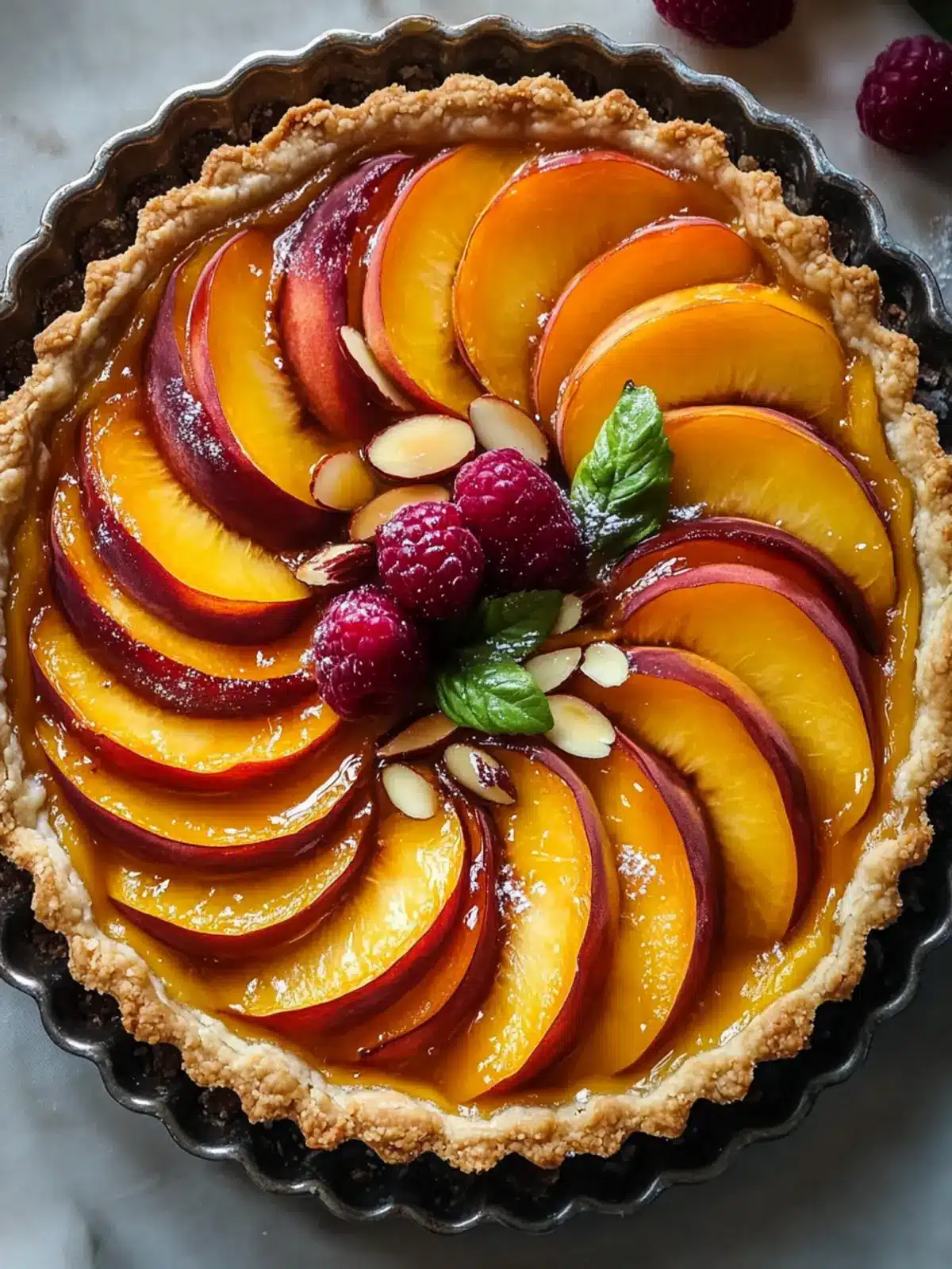 Roasted Peach and Almond Breakfast Tart for a Sweet Morning Treat 5 Roasted Peach and Almond Breakfast Tart