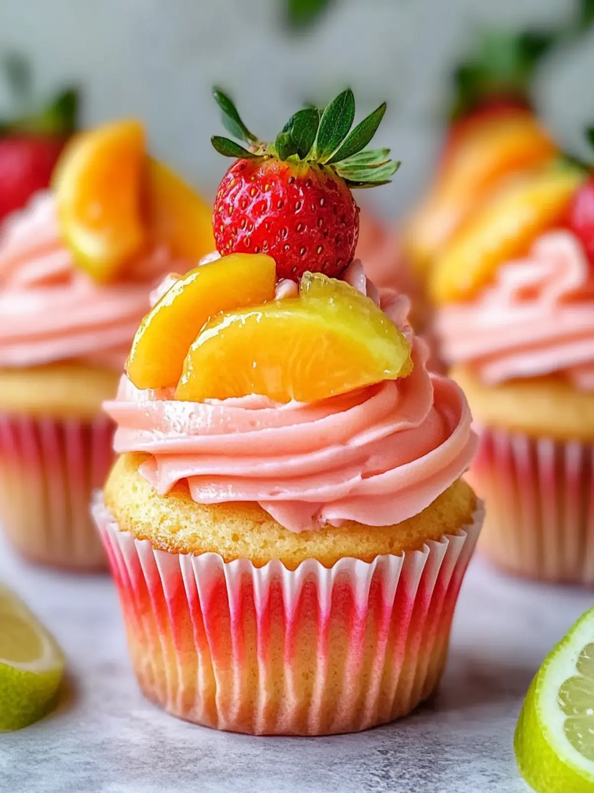 Tropical Strawberry Mango Margarita Cupcakes for Endless Summer Fun 4 Tropical Strawberry Mango Margarita Cupcakes