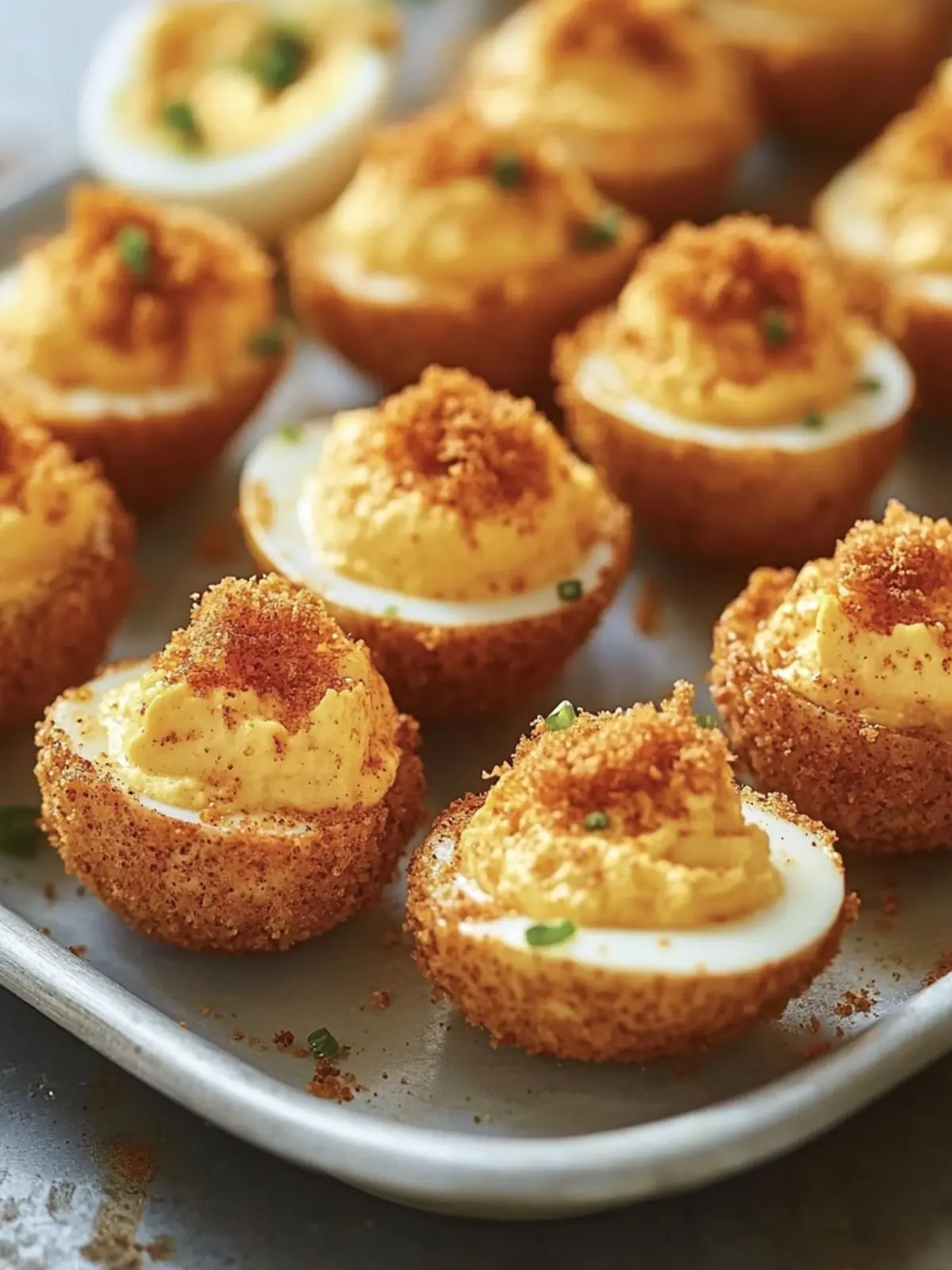 Cajun Style Fried Deviled Eggs with a Crispy Kick 5 Cajun Style Fried Deviled Eggs