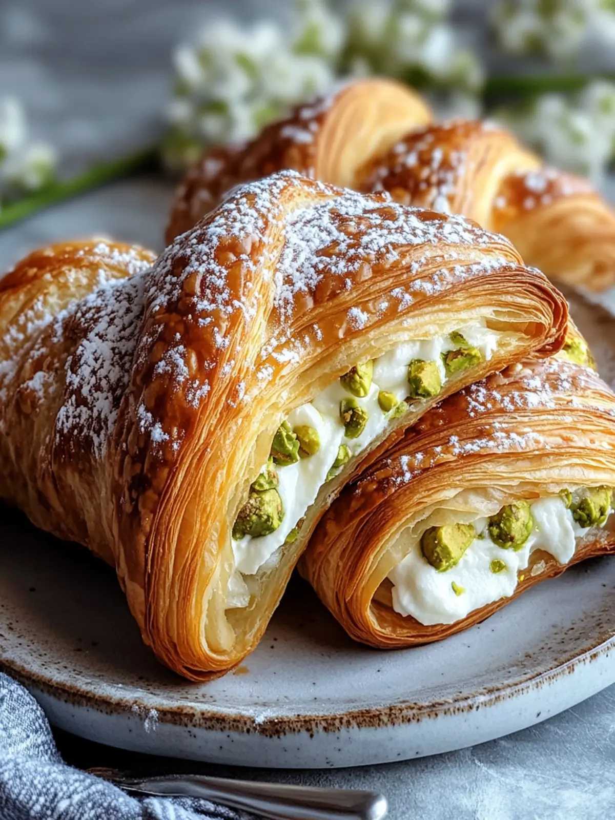 Pistachio Cream Croissant Recipe for a Luxurious Breakfast Treat 2 Pistachio Cream Croissant