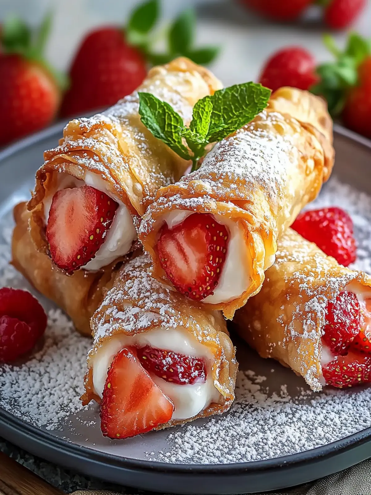 Strawberry Cheesecake Stuffed Eggrolls You'll Crave Every Bite 2 Strawberry Cheesecake Stuffed Eggrolls