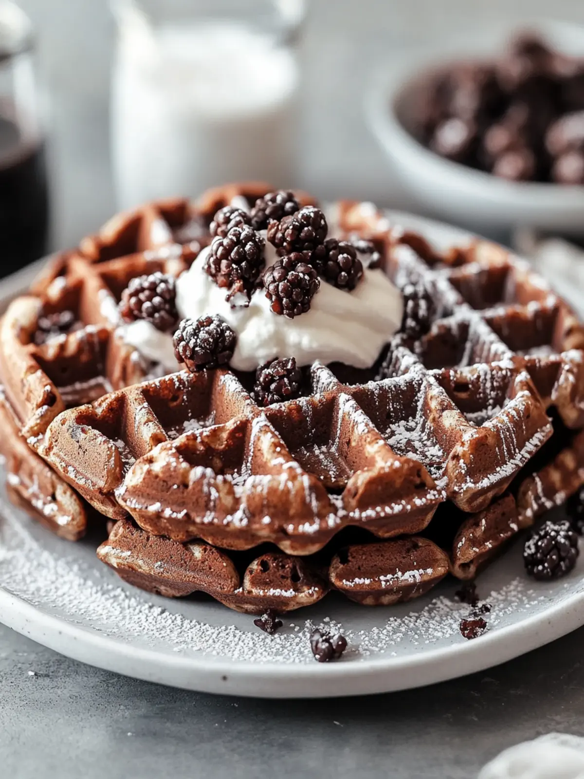 Irresistible Brownie Waffles: A Sweet Breakfast Delight 4 Brownie Waffles