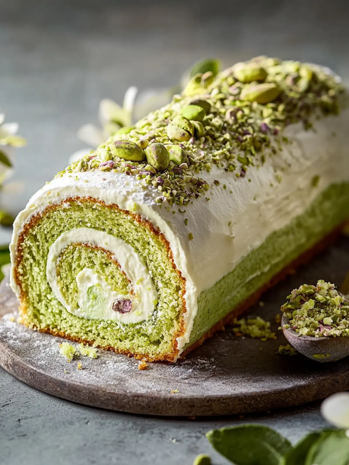 Irresistible Pistachio Roll Cake for Your Next Celebration 5 Pistachio Roll Cake