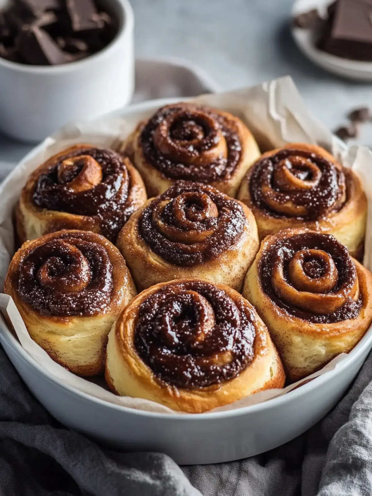 Decadent Chocolate Cinnamon Rolls for the Ultimate Breakfast Treat 3 Chocolate Cinnamon Rolls