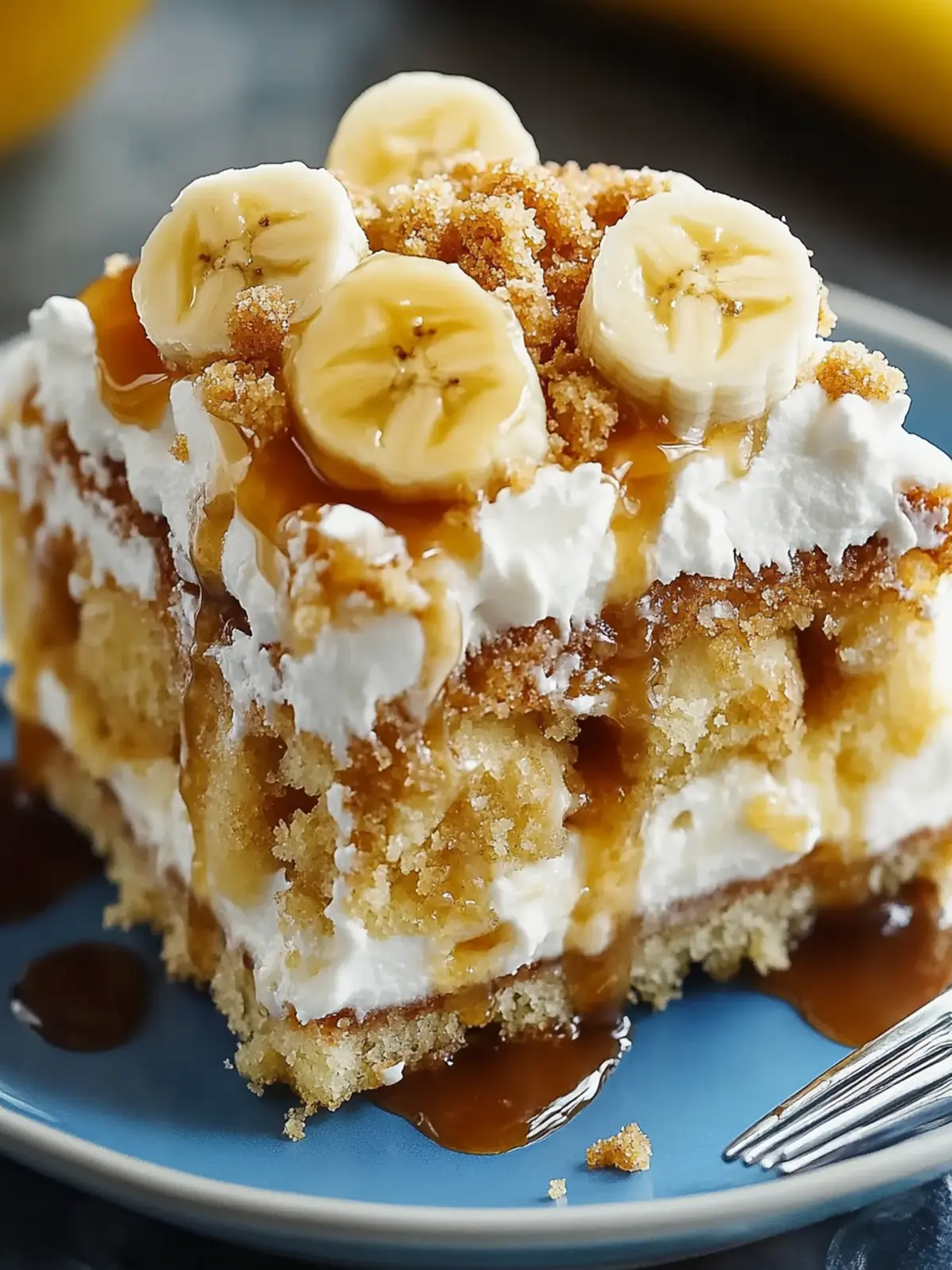 Indulge in Bananas Foster Poke Cake for a Sweet Surprise 2 Bananas Foster Poke Cake