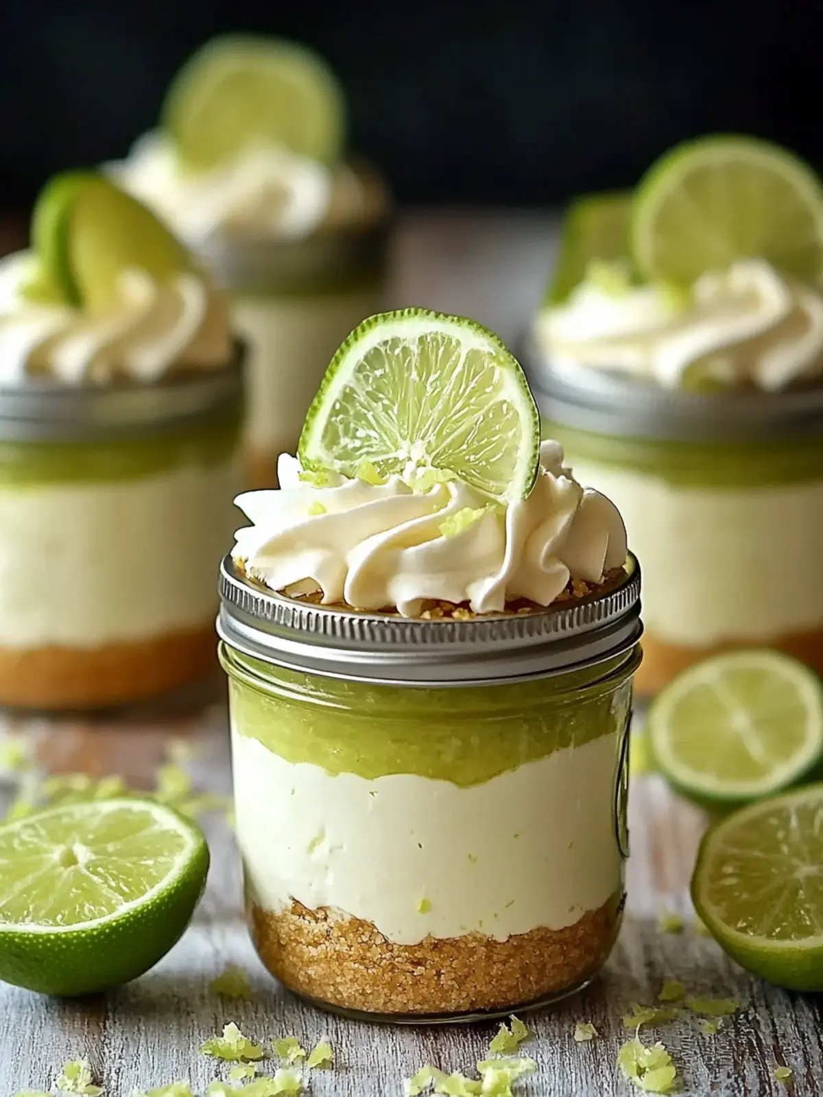 Creamy No-bake Key Lime Cheesecake Jars to Beat the Heat 4 No-bake Key Lime Cheesecake Jars