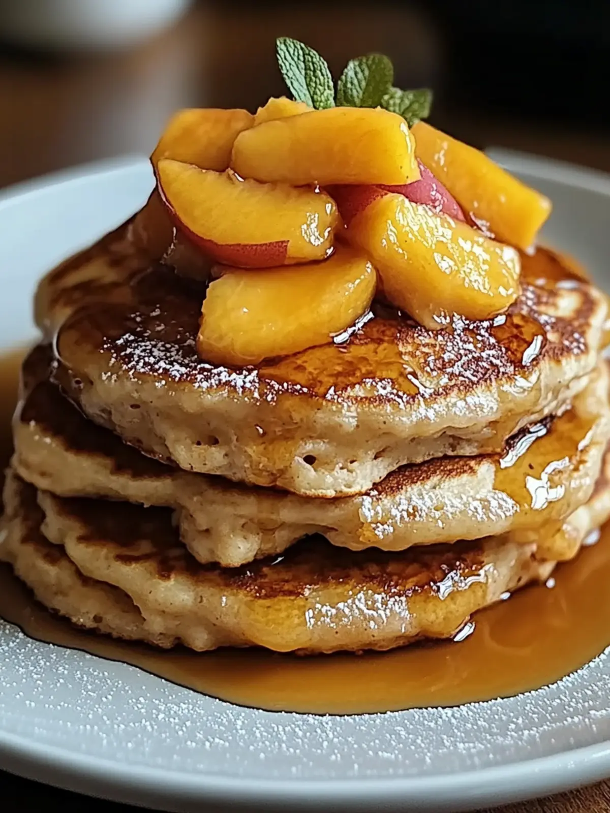 Peach Cobbler Pancakes: Your Sweet Morning Comfort Treat 2 Peach Cobbler Pancakes