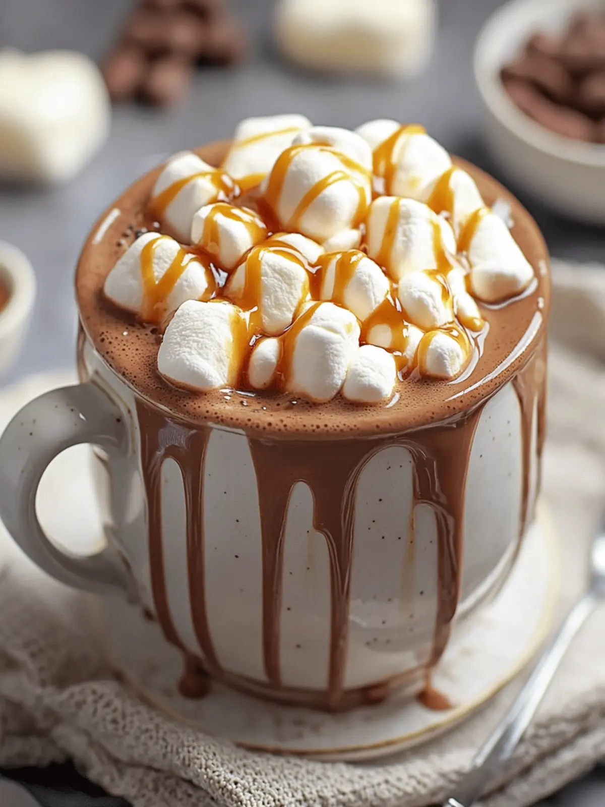 Decadent Caramel Marshmallow Hot Chocolate to Warm Your Heart 5 Caramel Marshmallow Hot Chocolate