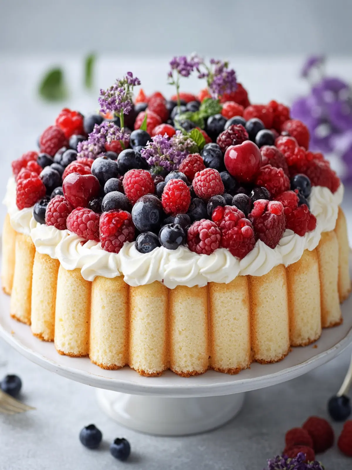 Delightful Vanilla Berry Charlotte Cake for Effortless Elegance 4 Vanilla Berry Charlotte Cake