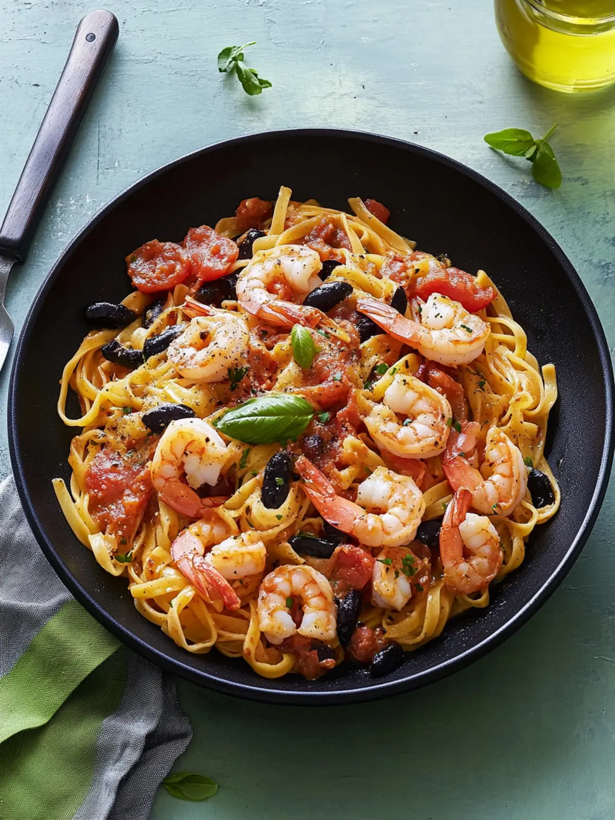 Savory Shrimp Linguine Puttanesca in Just 20 Minutes 4 Shrimp Linguine Puttanesca