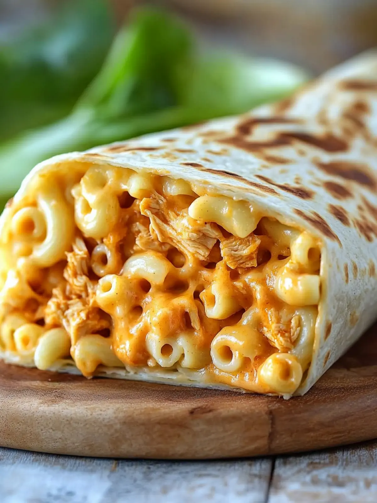 Buffalo Chicken Mac & Cheese Wraps for Ultimate Comfort Cravings 3 Buffalo Chicken Mac & Cheese Wrap