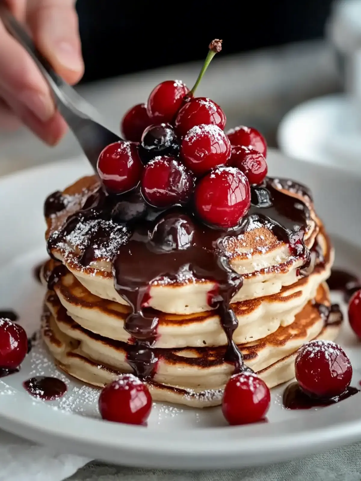 Delicious Chocolate Cherry Pancakes for a Sweet Morning Treat 4 Chocolate Cherry Pancakes