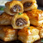 Cheeseburger Puff Pastry Bites: Flaky Flavor in Every Bite 8 Cheeseburger Puff Pastry Bites