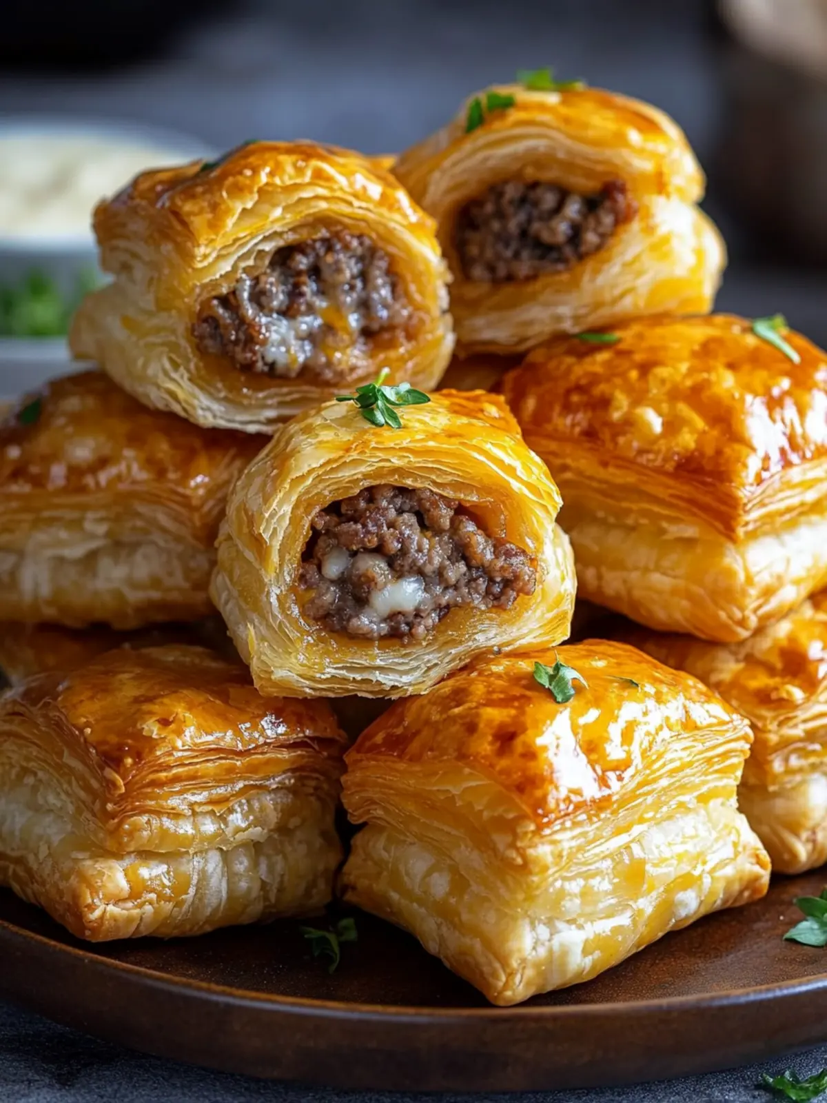 Cheeseburger Puff Pastry Bites: Flaky Flavor in Every Bite 5 Cheeseburger Puff Pastry Bites