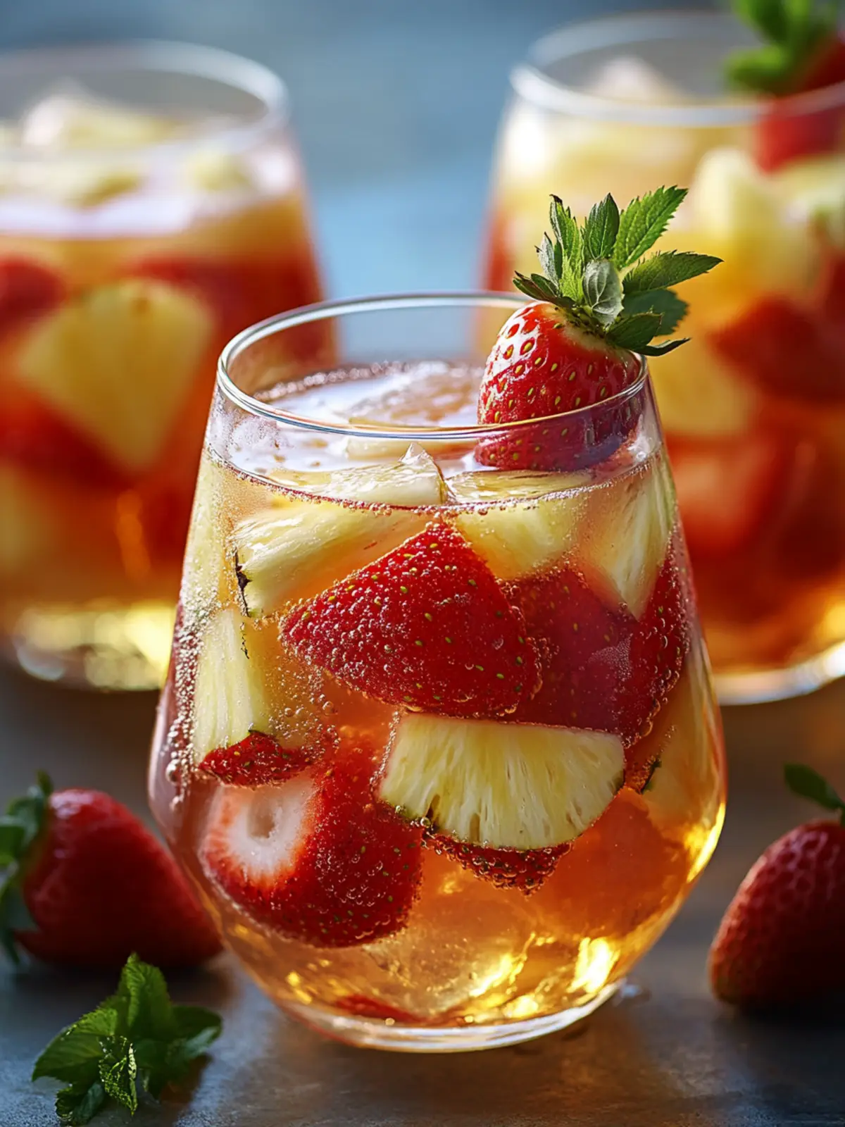 Delightful Strawberry Pineapple Wine Punch for Your Next Party 3 Strawberry Pineapple Wine Punch