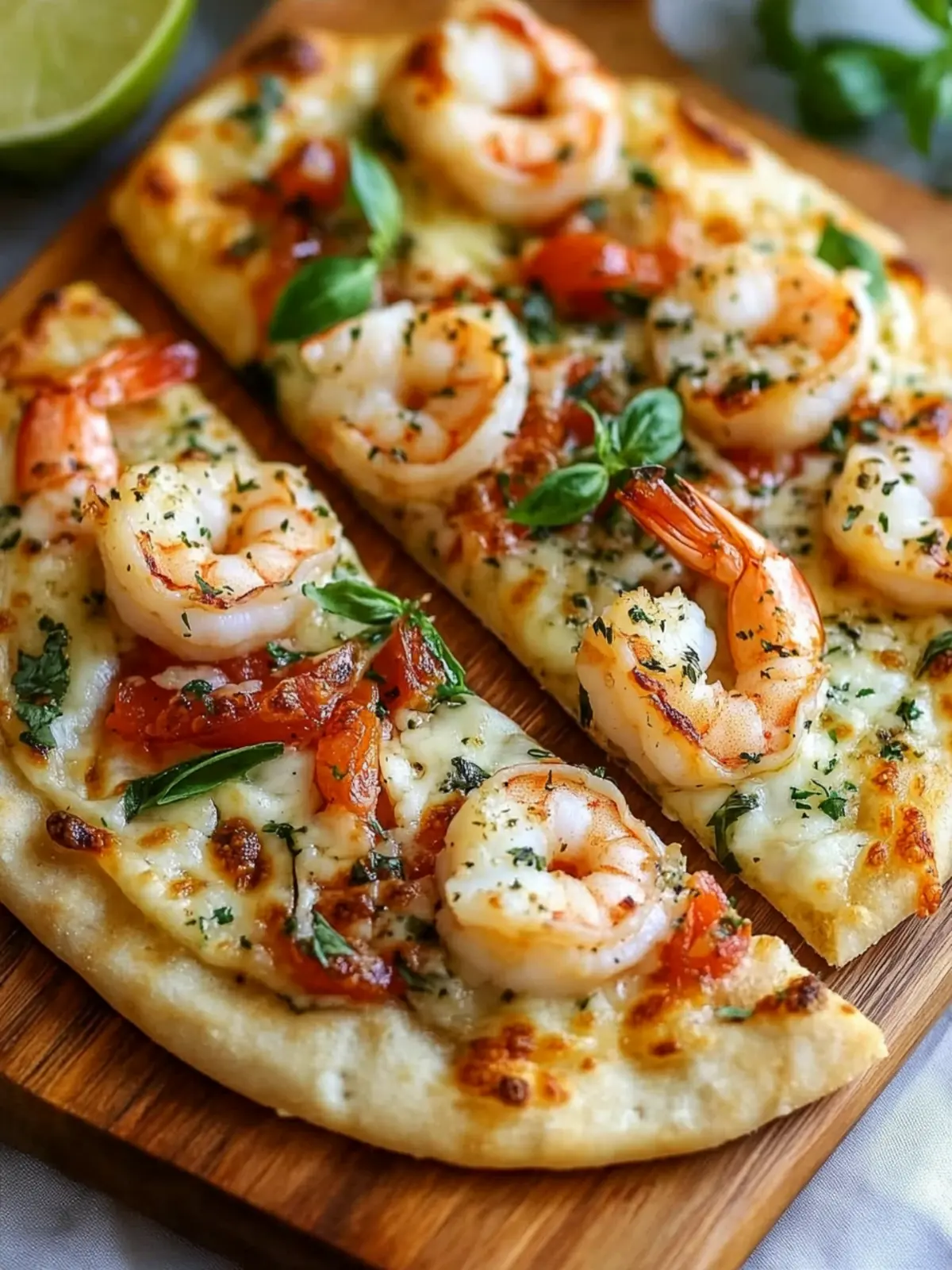 Mouthwatering Shrimp Flatbread Pizza in Just 15 Minutes! 2 Shrimp Flatbread Pizza