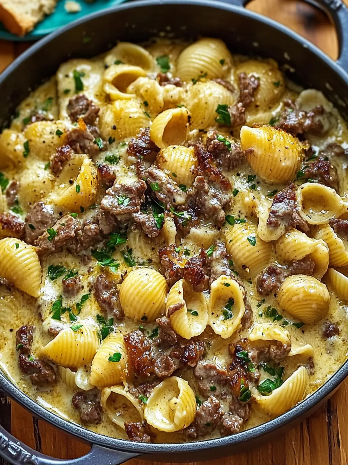 Creamy Beef and Shells: Your Go-To Cozy Weeknight Dinner 2 Creamy Beef and Shells