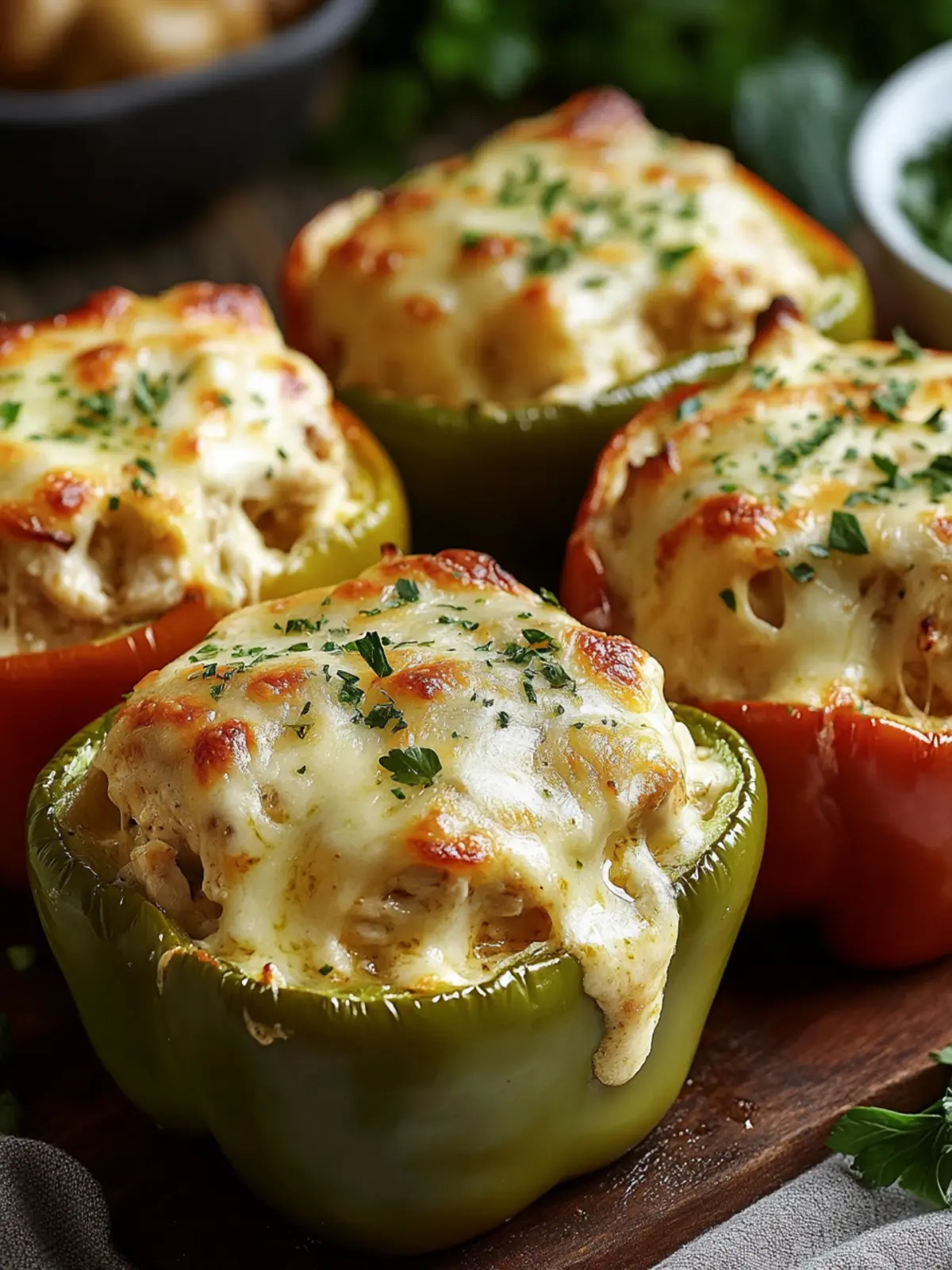 Delicious Chicken Alfredo Stuffed Peppers for Family Fun 5 Chicken Alfredo Stuffed Peppers