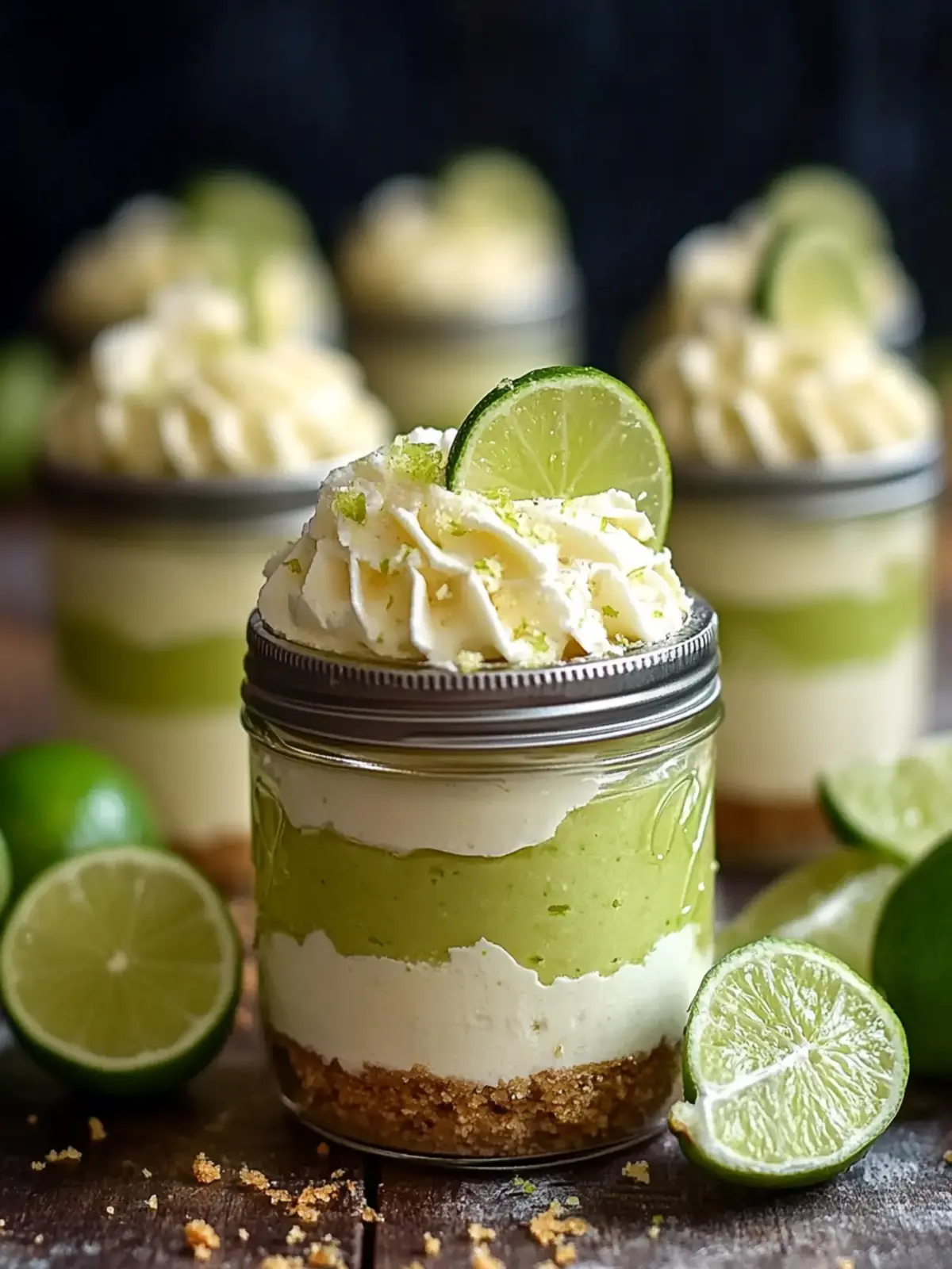 Creamy No-bake Key Lime Cheesecake Jars to Beat the Heat 2 No-bake Key Lime Cheesecake Jars
