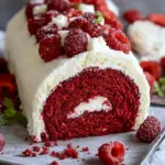 Decadent Red Velvet Cake Roll with Dreamy Cream Cheese Center 7 Red Velvet Cake Roll