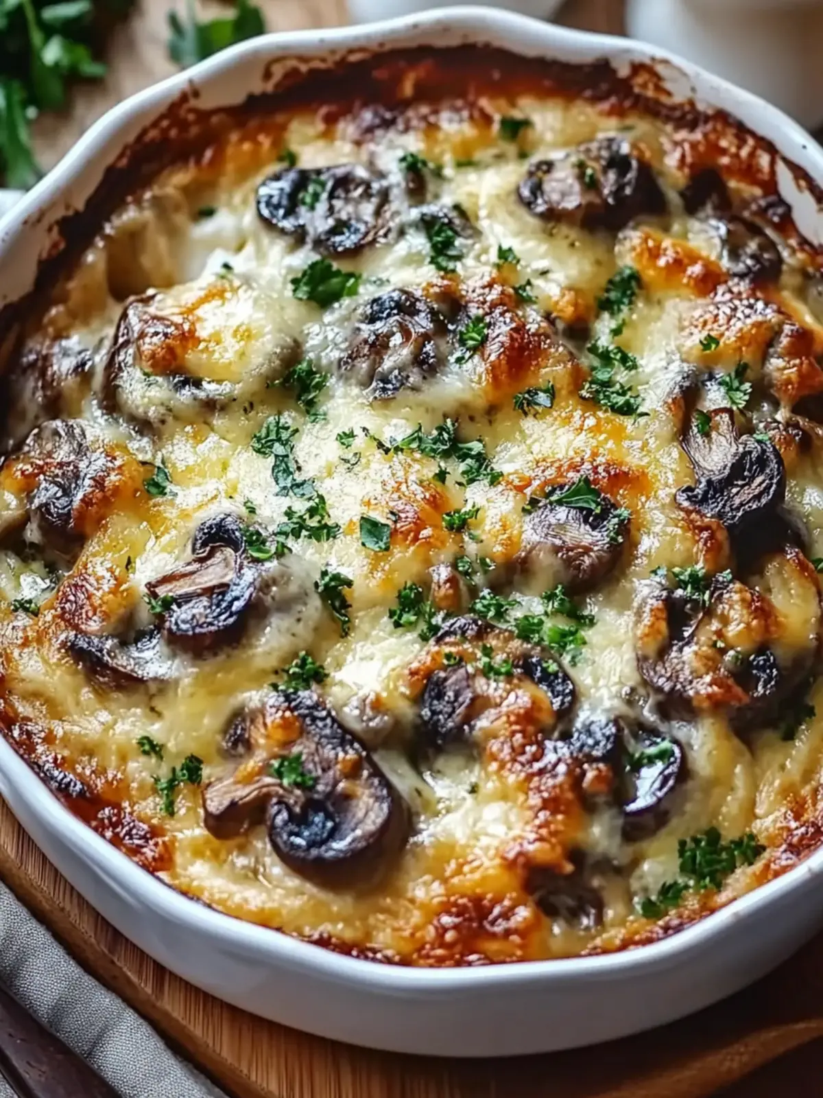 Cheesy Mushroom Casserole: A Cozy Vegetarian Hug in a Dish 4 Cheesy Mushroom Casserole