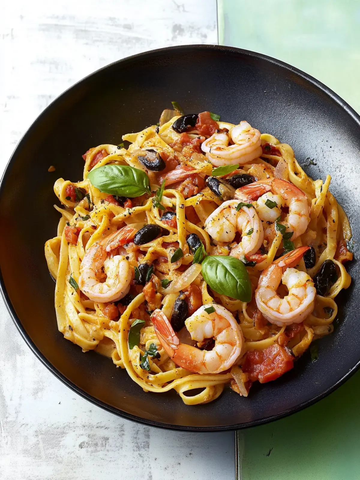 Savory Shrimp Linguine Puttanesca in Just 20 Minutes 2 Shrimp Linguine Puttanesca