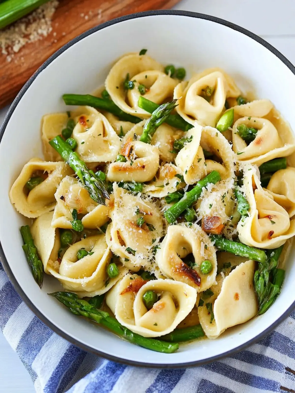 Brown Butter Tortellini with Toasted Garlic and Asparagus Bliss 3 Brown Butter Tortellini with Toasted Garlic and Asparagus