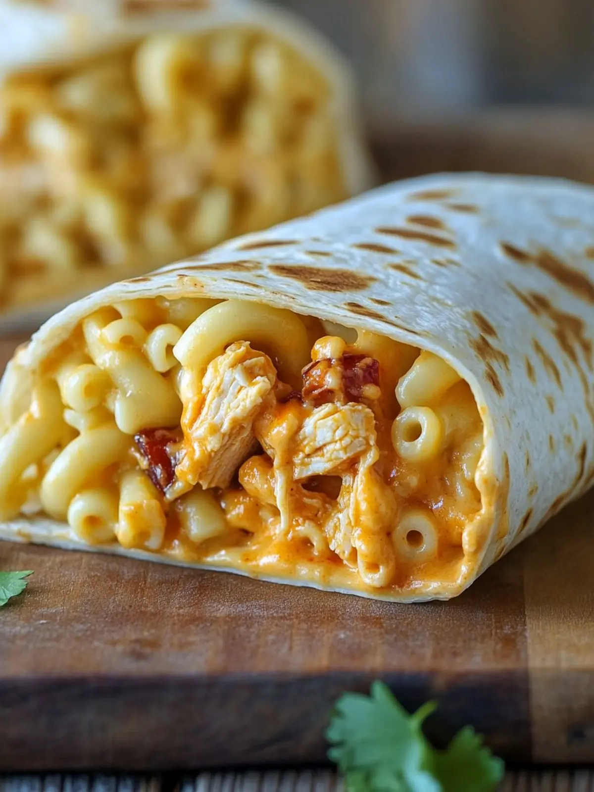 Buffalo Chicken Mac & Cheese Wraps for Ultimate Comfort Cravings 2 Buffalo Chicken Mac & Cheese Wrap