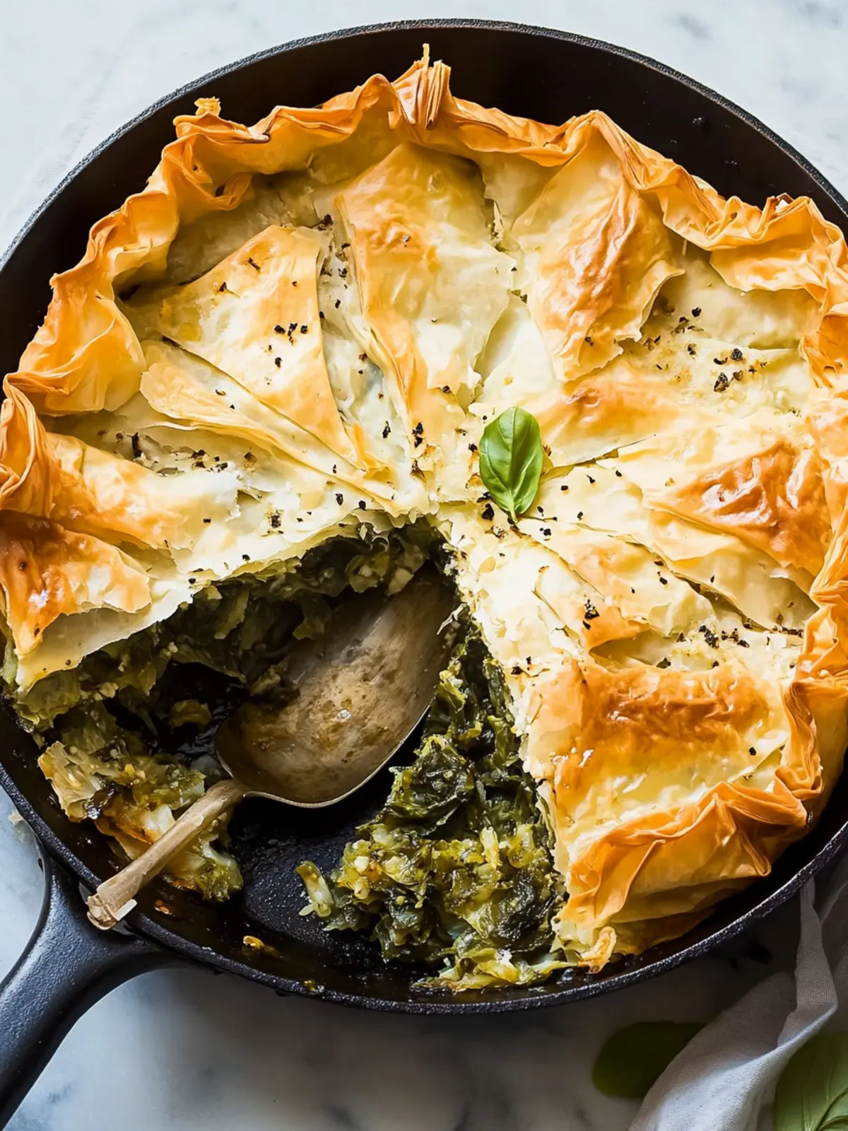 Crispy Skillet Spanakopita for Quick, Flavor-Packed Dinners 5 Skillet Spanakopita