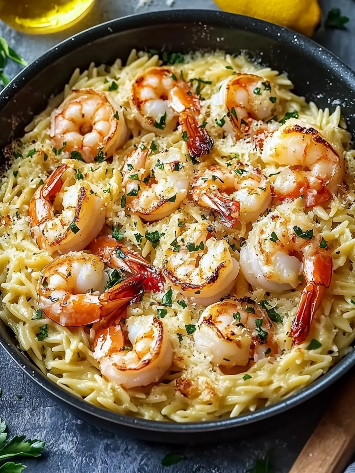 One Pan Parmesan Orzo with Shrimp: Quick, Creamy Perfection 2 One Pan Parmesan Orzo with Shrimp