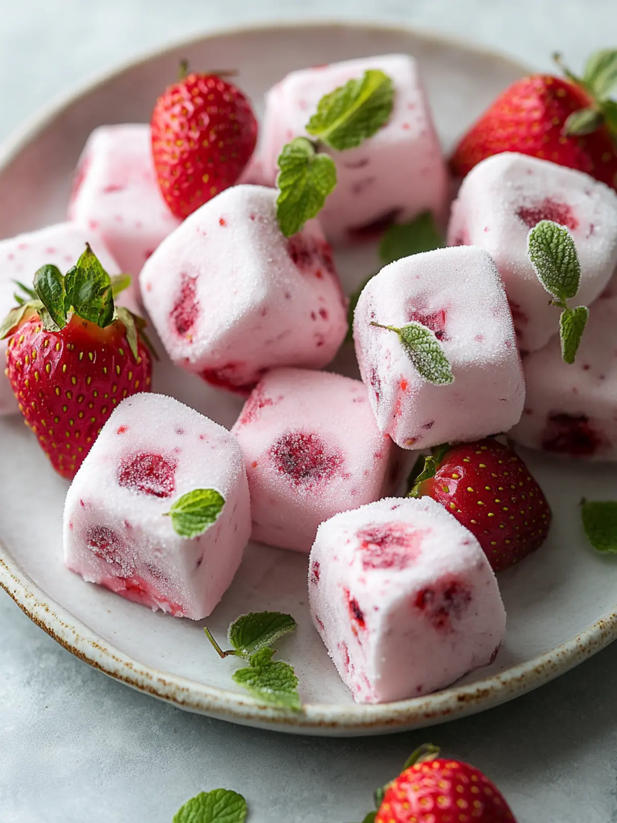 Delicious Frozen Strawberry Yogurt Bites for Guilt-Free Snacking 2 Frozen Strawberry Yogurt Bites