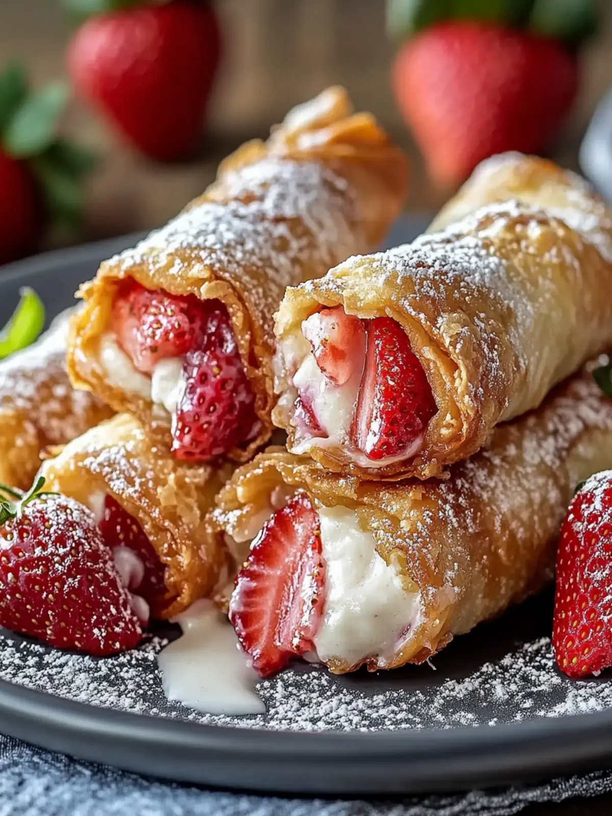 Strawberry Cheesecake Stuffed Eggrolls You'll Crave Every Bite 3 Strawberry Cheesecake Stuffed Eggrolls