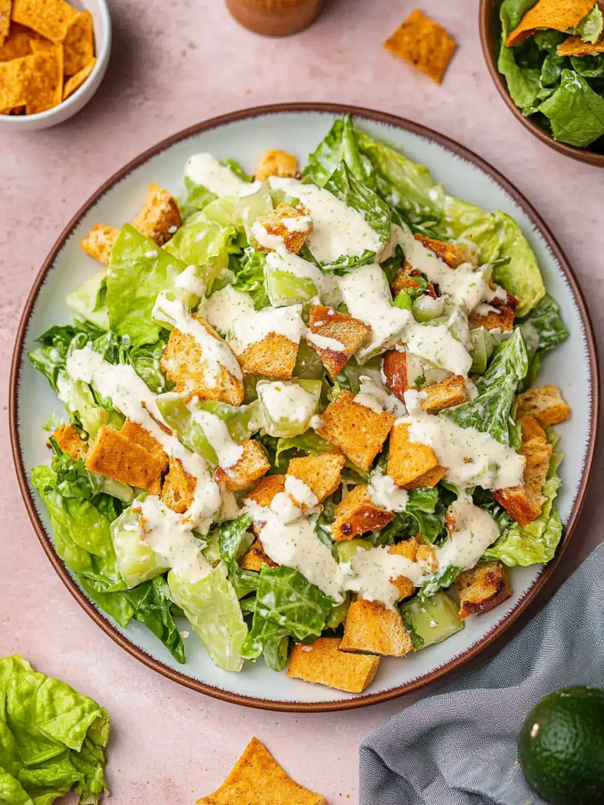 Easy Mexican Caesar Salad Recipe with Creamy Lime Zing 5 Easy Mexican Caesar Salad Recipe (With Creamy Lime Dressing)