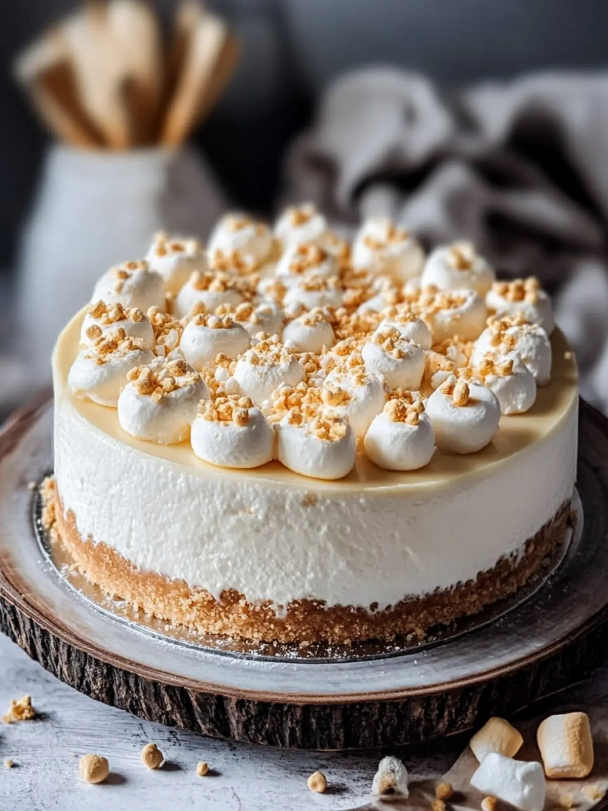 Decadent Marshmallow Cheesecake: Easy No-Bake Delight 2 Marshmallow Cheesecake