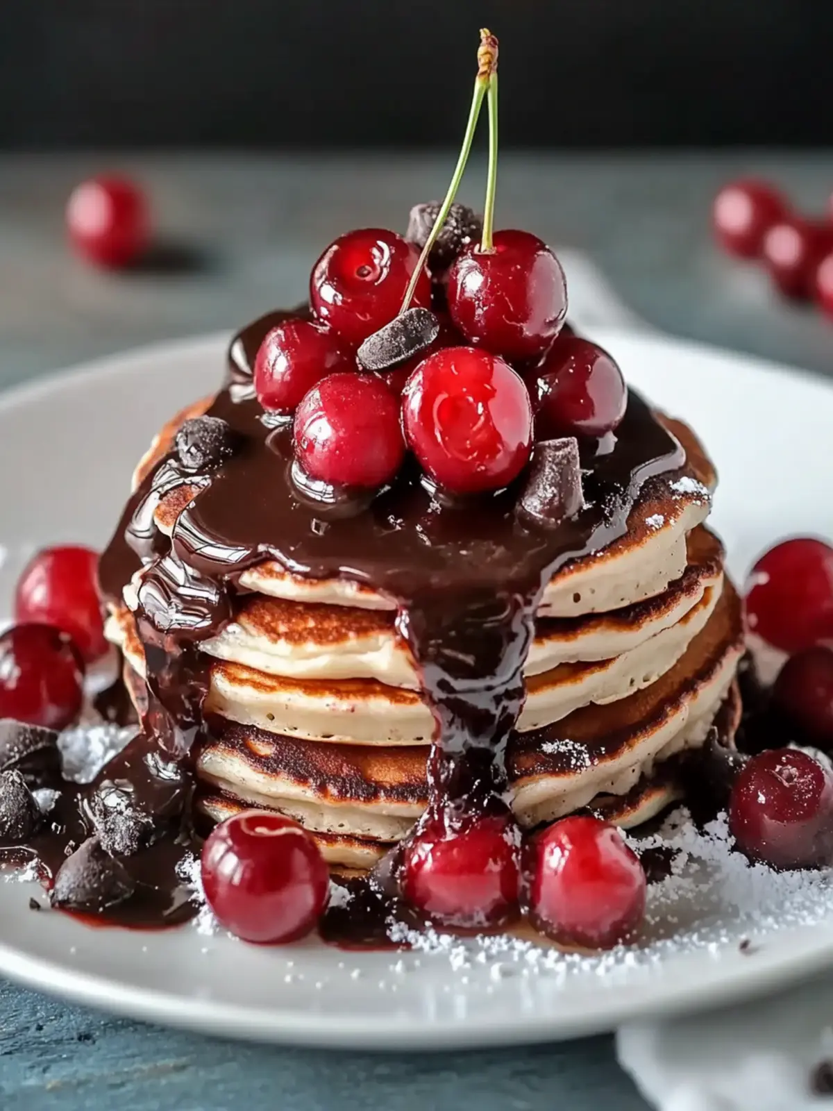 Delicious Chocolate Cherry Pancakes for a Sweet Morning Treat 3 Chocolate Cherry Pancakes