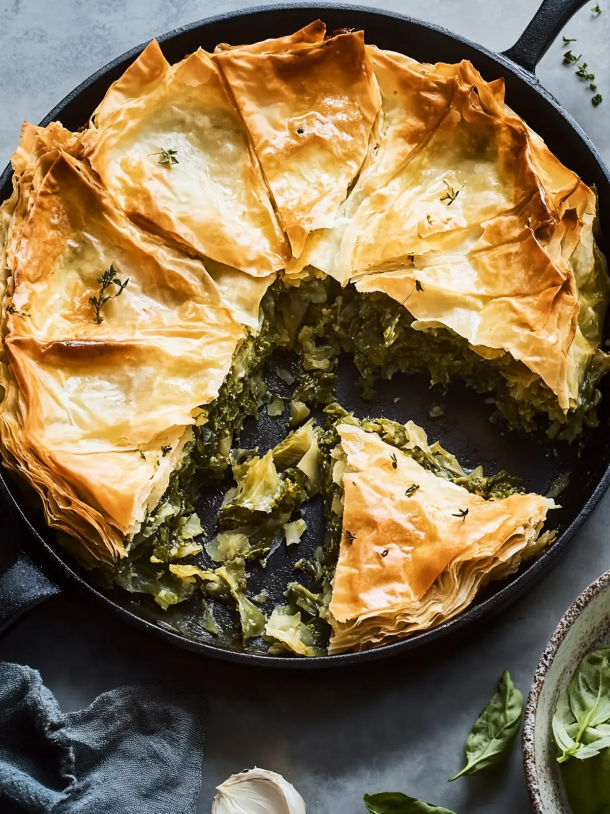 Crispy Skillet Spanakopita for Quick, Flavor-Packed Dinners 2 Skillet Spanakopita