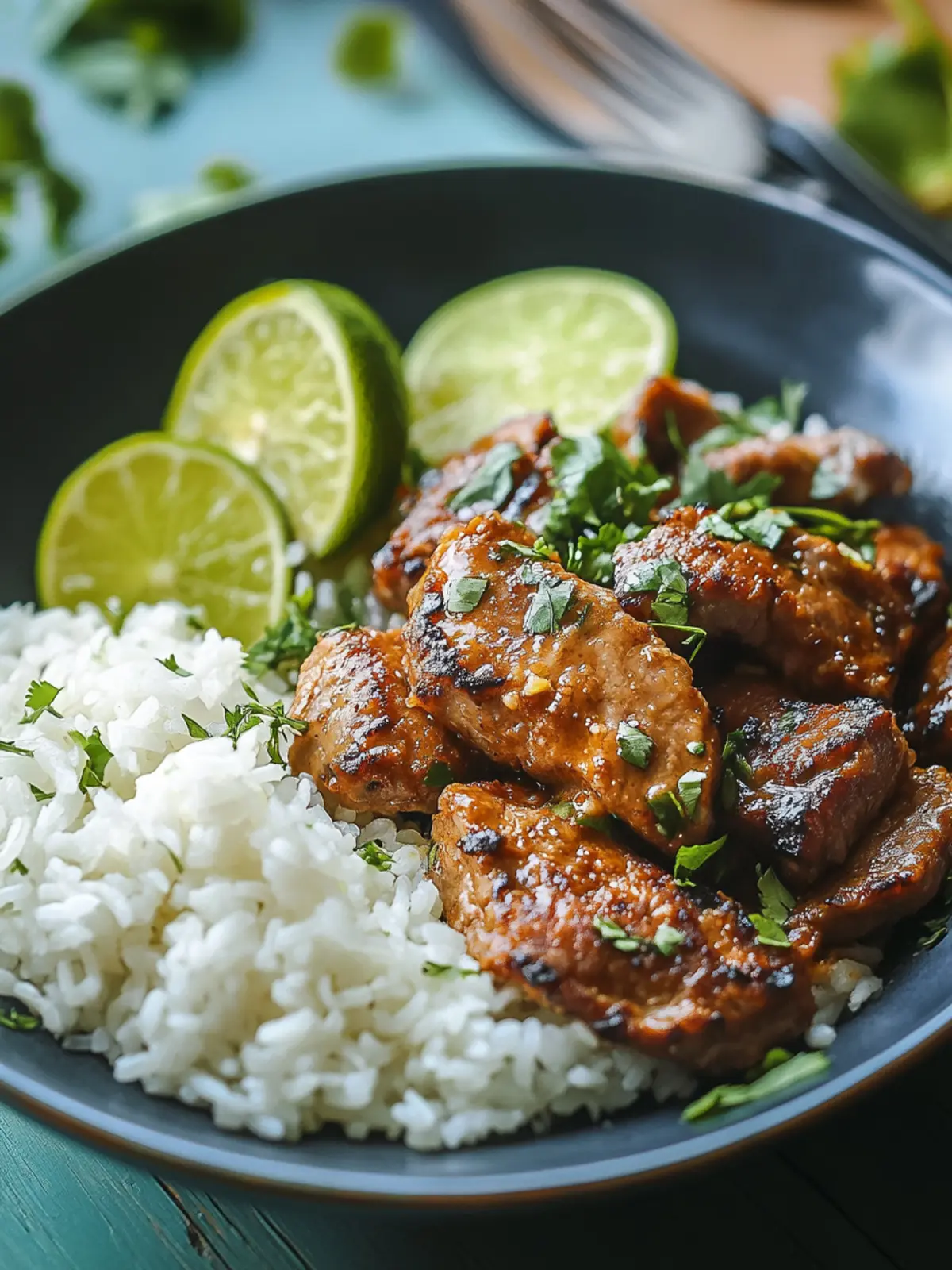 Ginger Lime Pork with Coconut Rice for a Tropical Delight 2 Ginger Lime Pork with Coconut Rice