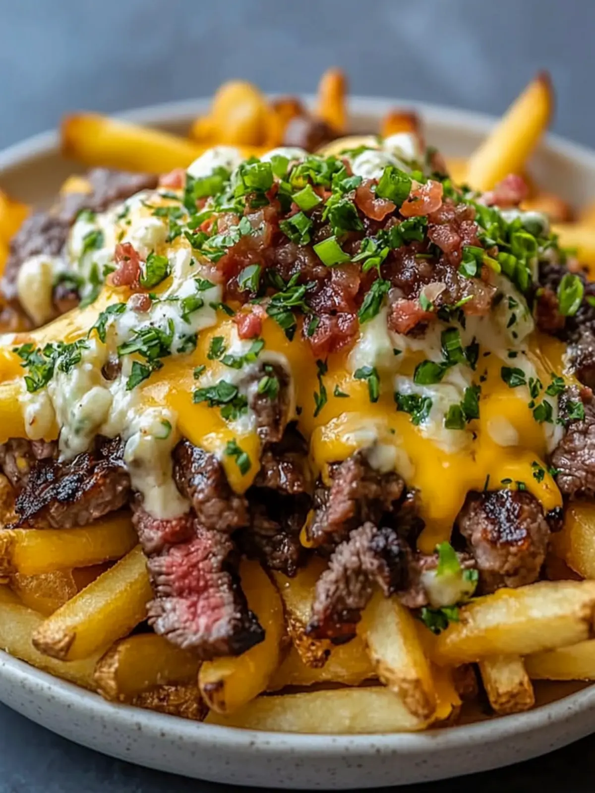 Steak & Cheese Loaded Fries: Ultimate Comfort Food Delight 2 Steak & Cheese Loaded Fries